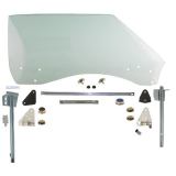 1968-1969 Camaro Green Tint Door Glass Assembly, RH Image