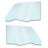 1964 Chevelle Door Window Glass Kit Green Tint 2 Door Coupe LH & RH 2pc Image