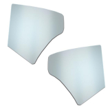 1964-1965 Chevelle Quarter Window Glass Kit Green Tint 2 Door Sedan LH & RH 2pc Image