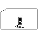 1978-87 Cutlass Trunk Rubber Floor Mat - Cutlass Logo w& Insulation Image