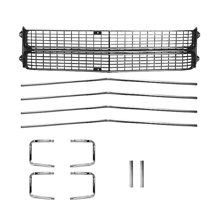 1970 Chevelle Grille Kit Black