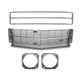 1971 Chevelle Grille Kit With Headlamp Bezels Malibu Silver Image