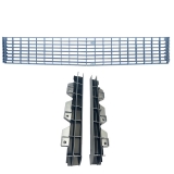 1973 Chevelle Grille Kit With Extensions Silver Image
