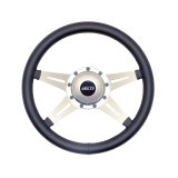 1978-1983 Malibu GT Performance GT3 Retro 4 Spoke Leather Wrapped Steering Wheel Black Image