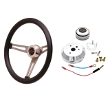 GT Performance GT3 Retro GM Foam Steering Wheel Kit, Stainless, Early GM Image