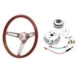 GT Performance GT3 Retro GM Light Wood Steering Wheel Kit, Early GM Image