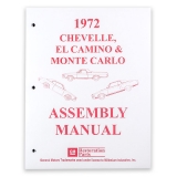 1972 Chevelle Factory Assembly Manual Image