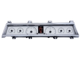 1966-1967 Chevelle Dakota Digital HDX Instrument System - Silver Alloy Gauge Face: HDX-66C-CVL-S Image