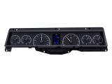 1966-1967 Nova Dakota Digital HDX Instrument System - Black Alloy Gauge Face Image