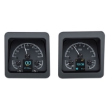 1969 Camaro Dakota Digital HDX Instrument System - Black Alloy Gauge Face Image