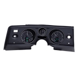 1969 El Camino Dakota Digital HDX Instrument System - Black Alloy Gauge Face Image