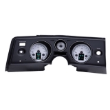 1969 Chevelle Dakota Digital HDX Instrument System - Silver Alloy Gauge Face Image