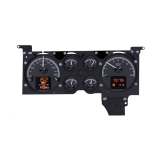 1978-1881 Malibu Dakota Digital HDX Instrument System - Black Alloy Gauge Face Image