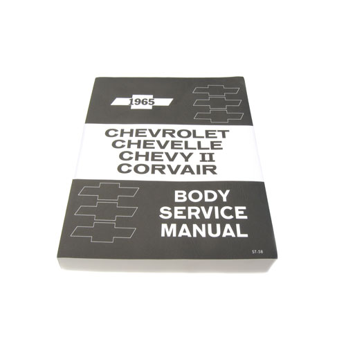 1965 Chevrolet Chevelle, Chevy II, Corvair Body Service Manual - Detroit Iron Paper Reprint - ST-58