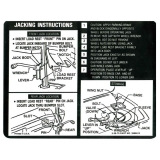 1971 El Camino Trunk Jacking Instructions Decal Image
