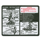 1972 El Camino Trunk Jacking Instructions Decal Image