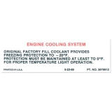 1970-1974 Nova Cooling System Decal Image