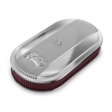 1970-1988 Monte Carlo Holley Vintage Series Oval Air Cleaner, Polished, 4in Premium Element Image