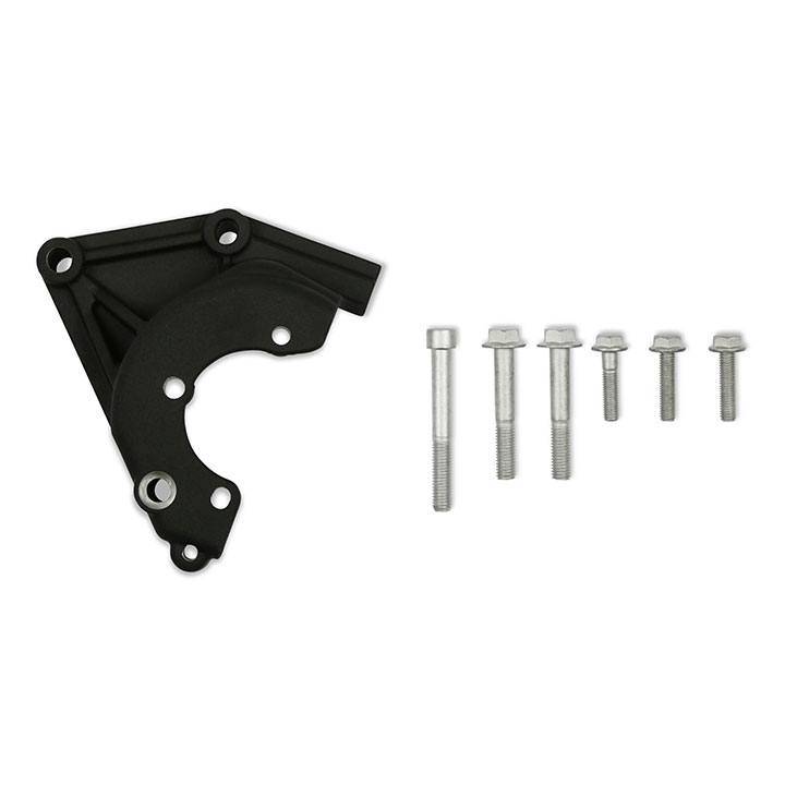 1964-1977 Chevelle Holley Mid LSA, LS Accessory Drive Bracket Kit Power Steering, Black