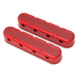 1967-2021 Camaro Holley Finned LS Valve Covers, Gloss Red: 241-184 Image
