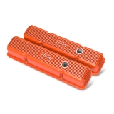 1964-1977 Chevelle Holley Vintage Series Valve Covers, Factory Orange, SBC with Provisions: 241-239 Image