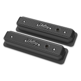 1978-1987 Regal Holley Vintage Series Valve Covers, Satin Black, Center Bolt SBC Image