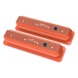 1978-1983 Malibu Holley Vintage Series Valve Covers, Factory Orange, Center Bolt SBC Image