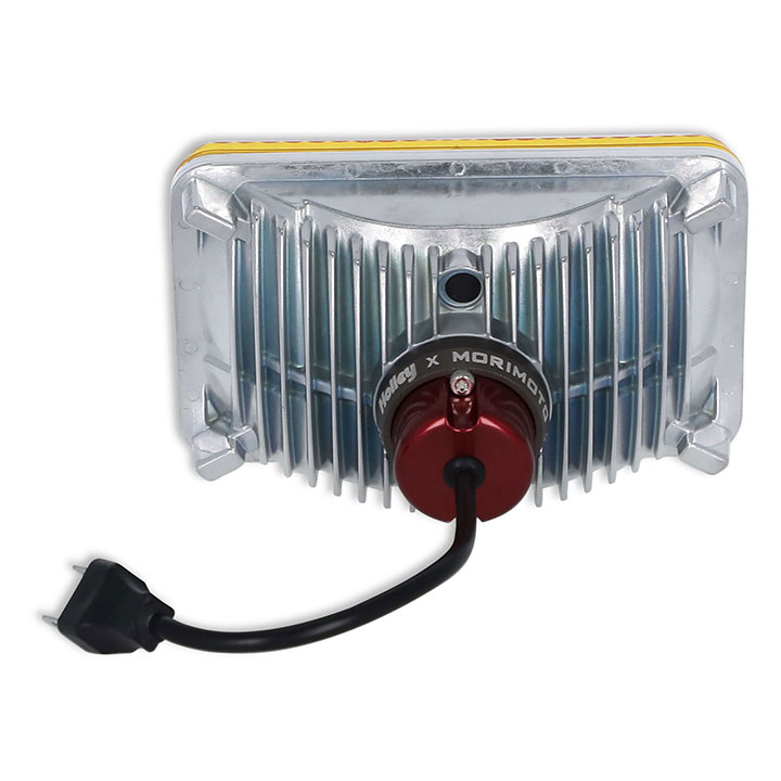 1962-2002 Chevrolet Holley RetroBright LED Headlight Yellow Lens 4 in. x 6 in. Rectangle, 5700K Bulb