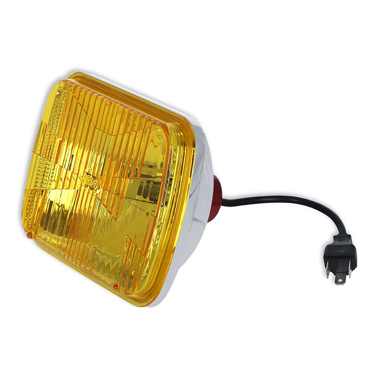 1978-1981 El Camino Holley RetroBright LED Headlight Yellow Lens 5 in. x 7 in. Rectangle, 5700K Bulb