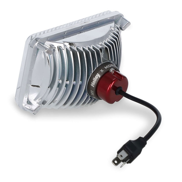 1976-1988 Monte Carlo Holley RetroBright LED Headlight Classic White 4 in. x 6 in. Rectangle, 3000K Bulb: LFRB120-1