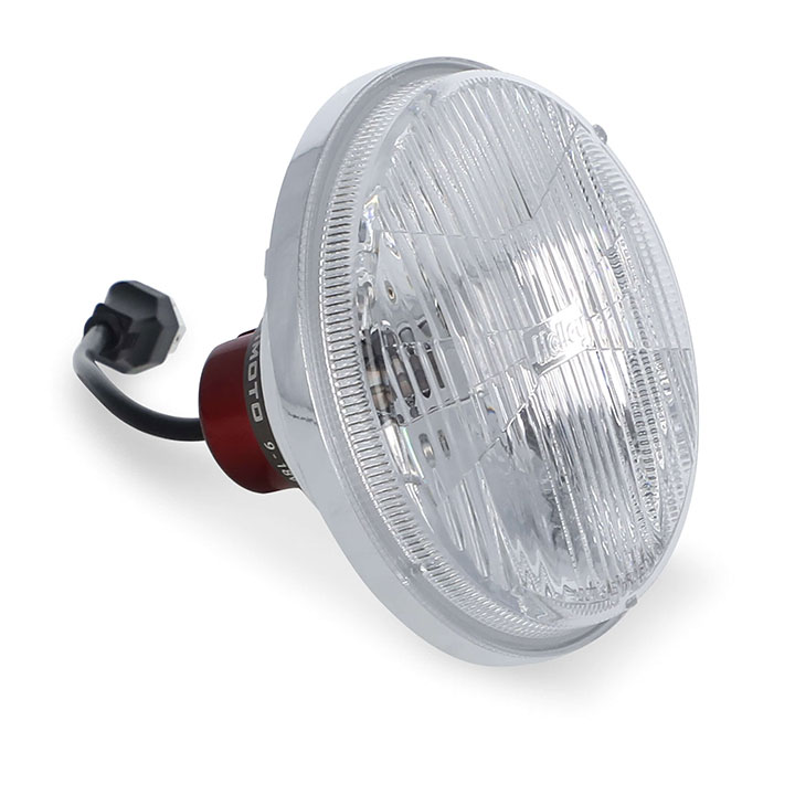 1964-1970 El Camino Holley RetroBright LED Headlight Classic White Lens 5.75 in. Round, 3000K Bulb High Beam Only