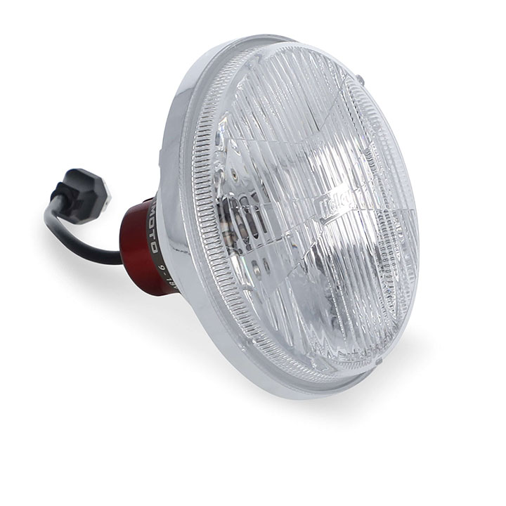 1964-1970 Chevelle Holley RetroBright LED Headlight Modern White Lens 5.75 in. Round, 5700K Bulb High Beam Only: LFRB146