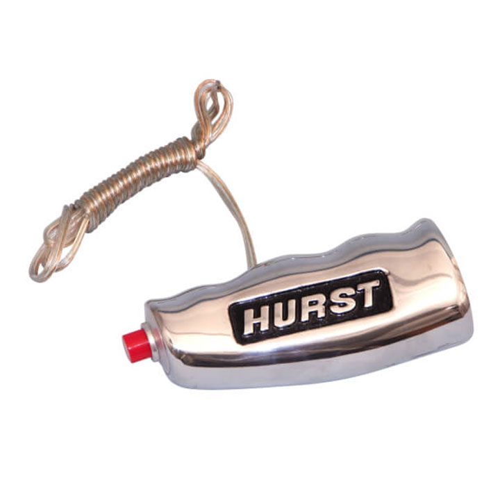 1964-1977 Chevelle Hurst T Handle, Universal Thread, Brushed Aluminum with 12v Switch: 1530010