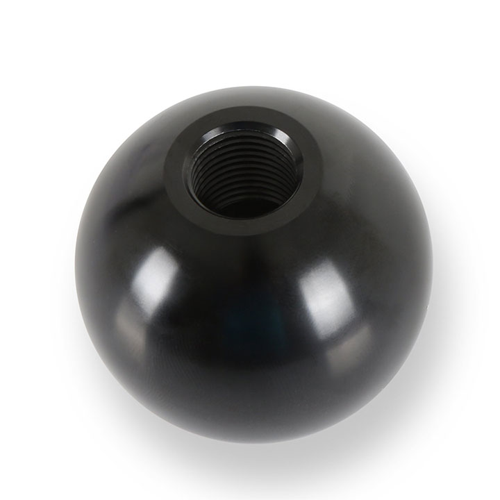 Inline Tube White 4-Speed Hurst Style Gear Shift Knob - 3/8-16 Thread With Lock Nut - For 1964-72 GM Models