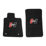2016-2021 Camaro Hurst Red Logo Front Floor Mat Kit: 6370003 Image