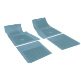 1968-1974 Nova Vinyl Floor Mats With Bowtie Light Blue Image