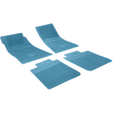 1968-1972 El Camino Vinyl Bow Tie Floor Mat Set Light Blue 4pc Image