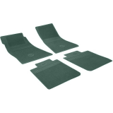 1968-1972 El Camino Vinyl Bow Tie Floor Mat Set Dark Green 4pc Image