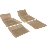 1964-1967 El Camino Vinyl Bow Tie Floor Mat Set Fawn Tan 4pc Image