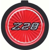 1977-1979 Camaro 4 Spoke Sport Steering Wheel Emblem Z28 Red Burst