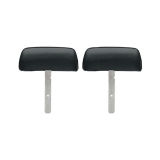 1969 Camaro Bucket Seat Headrests Straight Bar Black Image