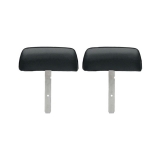 1969 Camaro Bucket Seat Headrests, Straight Bar, Dark Blue Image