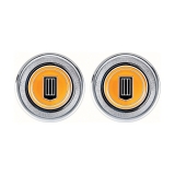 1979-1981 Camaro Orange Badge Door Panel Emblems Image