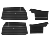 1968 Chevelle Convertible Door Panel Kit Black Image