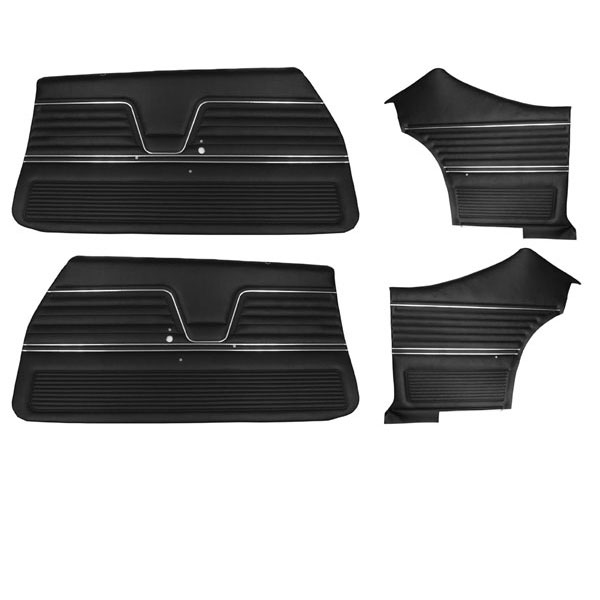 1969 Chevelle Coupe Door Panel Kit Black