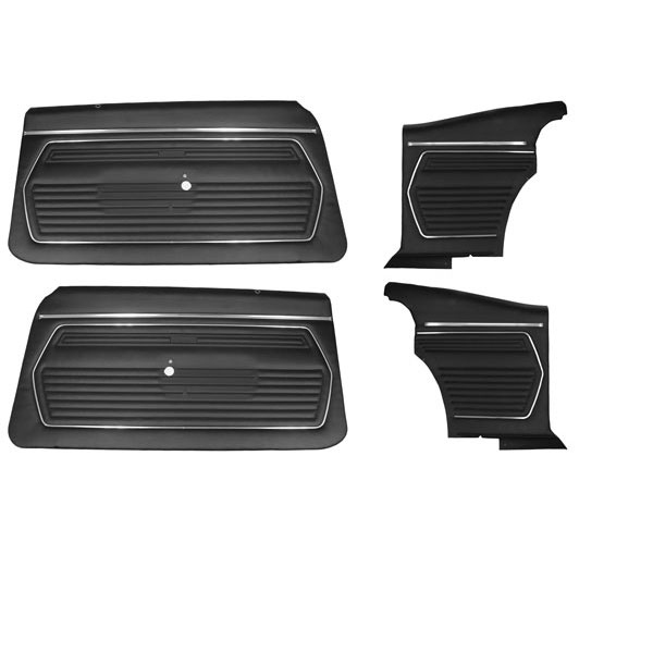 1969 Chevrolet Coupe Standard Door Panel Kit In Black