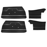 1970-1972 Chevelle Convertible Door Panel Kit Black Image