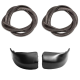 1964-1965 Chevelle Convertible Door Jamb Windlace And End Cap Kit Image