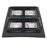 1968-1969 Camaro Console Gauge Assembly ; with Volt Meter ; Silver Face ; Pre-Assembled Image