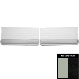 1965 El Camino Front Door Panels, Pre-Assembled, White/Black Image